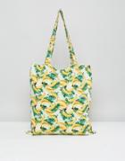 Vero Moda Banana Print Tote Beach Bag - Multi