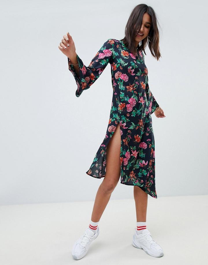 Na-kd Floral Midi Dress - Multi