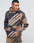Adidas Originals Mad Plaid Hoodie In Green Ay9298 - Green
