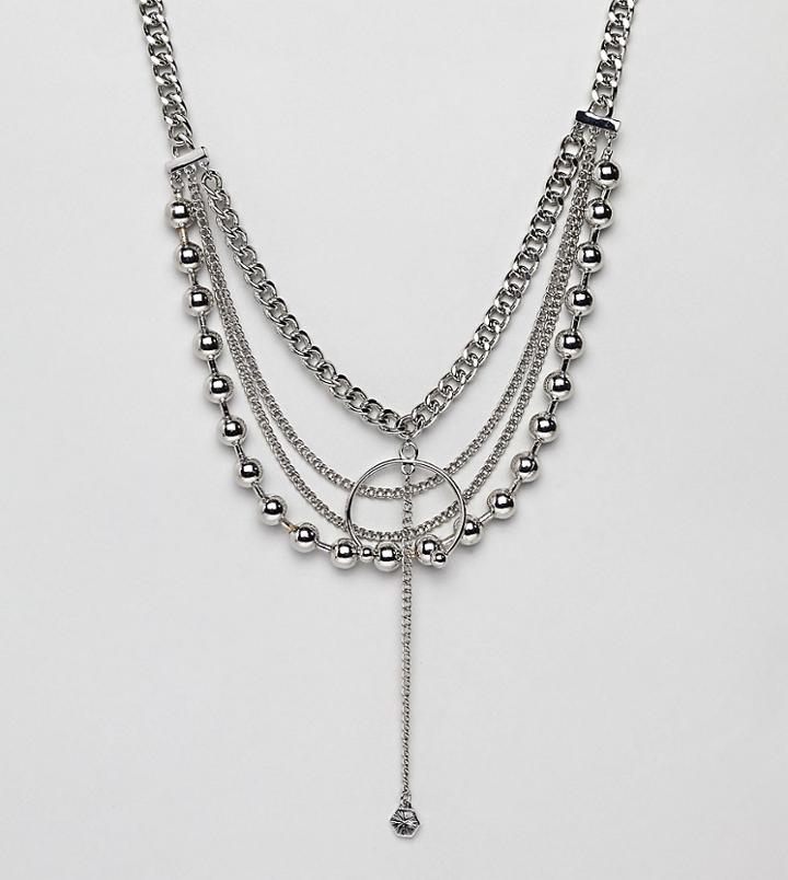 Sacred Hawk Heavy Chain Necklace - Silver