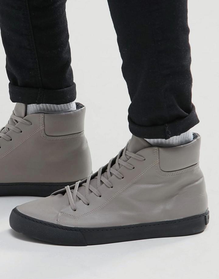 Walk London Hi Top Sneakers - Gray