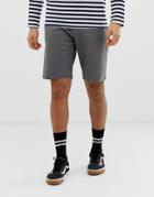 Only & Sons Slim Fit Stretch Chino Shorts In Gray