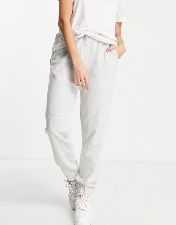 Weekday Amaze Organic Cotton Blend Sweatpants In Heather Gray