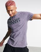 Asos Unrvlld Spply Standard T-shirt With Chest Logo Print In Charcoal Stike Wash-grey