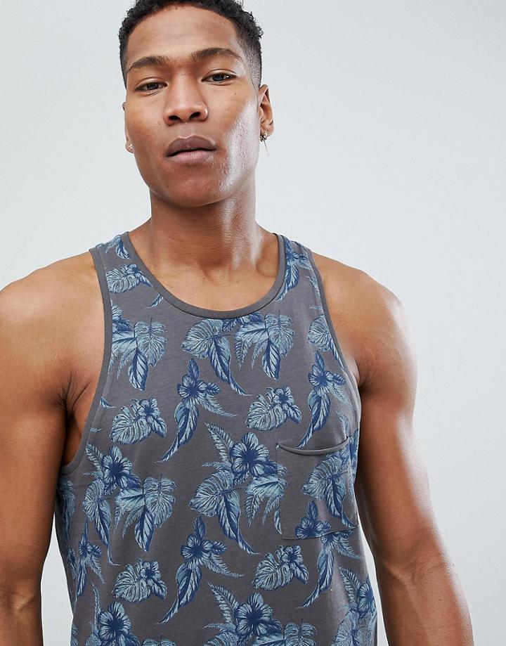 Jack & Jones Premium Tank In All Over Print - Black