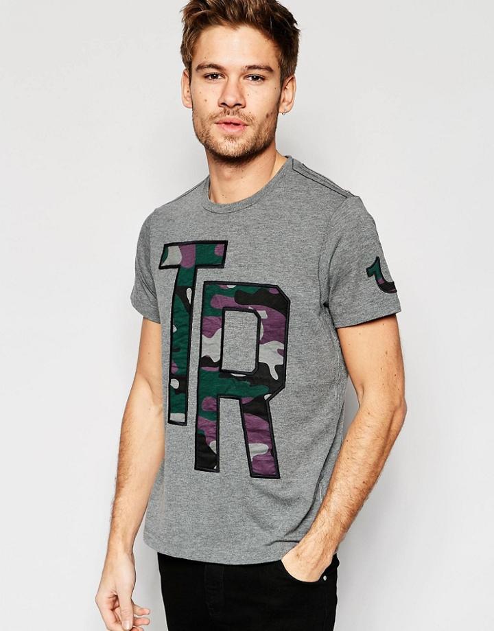 True Religion Camo Logo T-shirt - Heather Gray