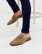 New Look Backless Loafer In Stone - Stone