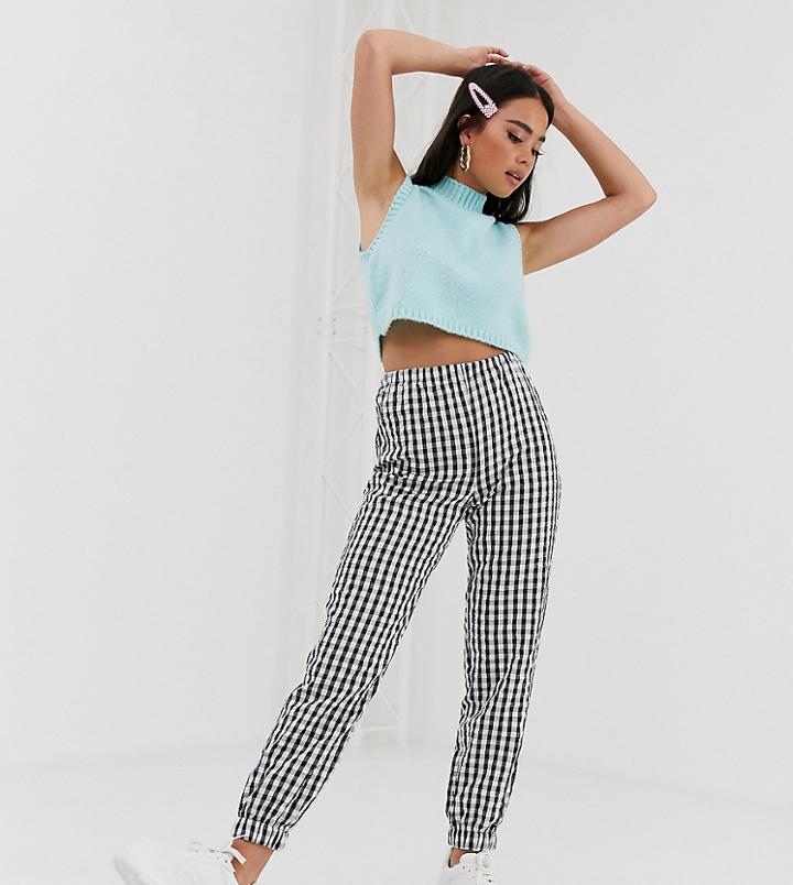 Reclaimed Vintage Inspired Jogger In Gingham-multi