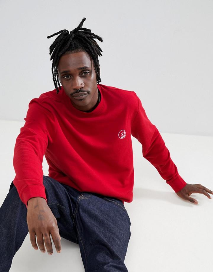 Cheap Monday Tiny Logo Sweatshirt Red - Red