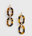 Aldo Link Earrings In Tortoiseshell - Brown