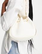 Truffle Collection Large Link Crossbody Bag In Cream-white