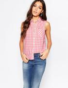 Pepe Jeans Checked Sleeveless Western Shirt - 975