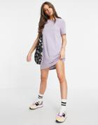 Monki Abbie Mini T-shirt Dress In Lilac-purple