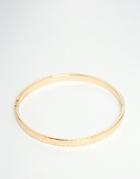 Asos Simple Bangle In Shiny Gold - Gold