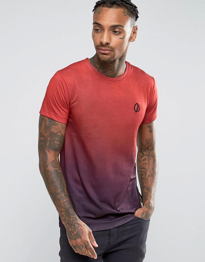 Criminal Damage Gradient T-shirt - Red