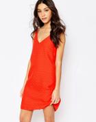 Vila Lado Textured Cami Dress In Red - Vila Lado Textured C