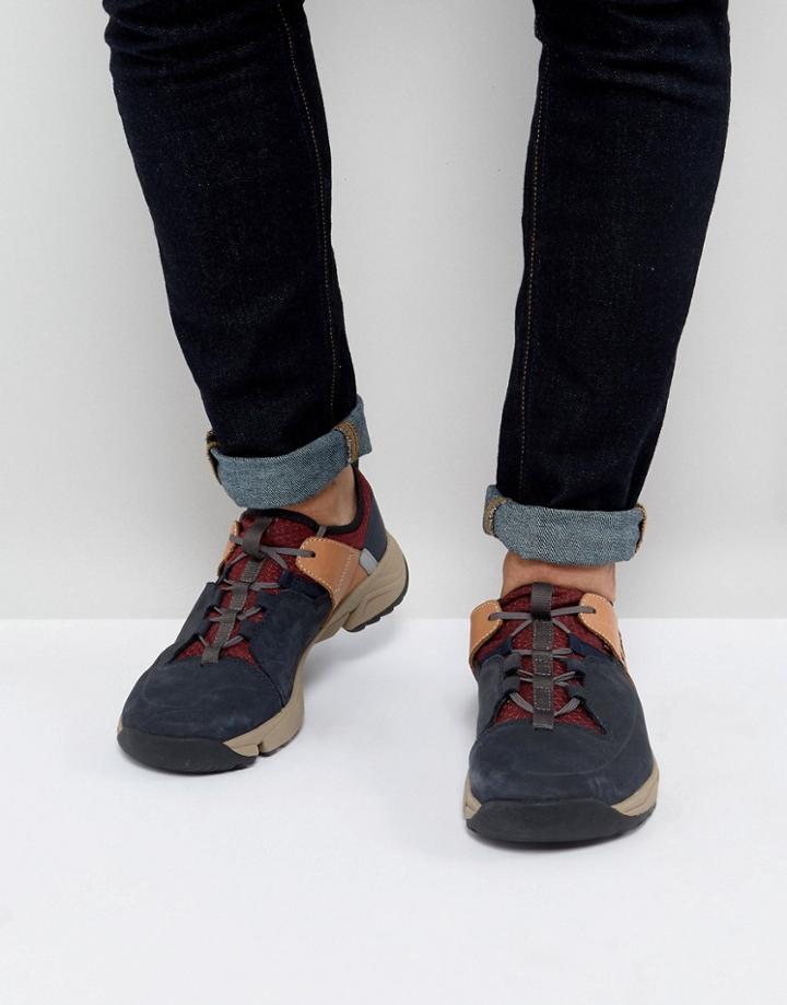 Clarks Tritrack Lo Hiking Sneakers - Navy