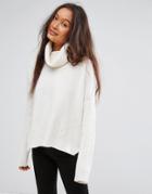 Shae Cashmere Wool Blend Rollneck Sweater - White