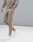 Asos 4505 Super Skinny Training Joggers With Zip Cuff - Beige