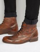 Hudson London Angus Brogue Boots - Brown