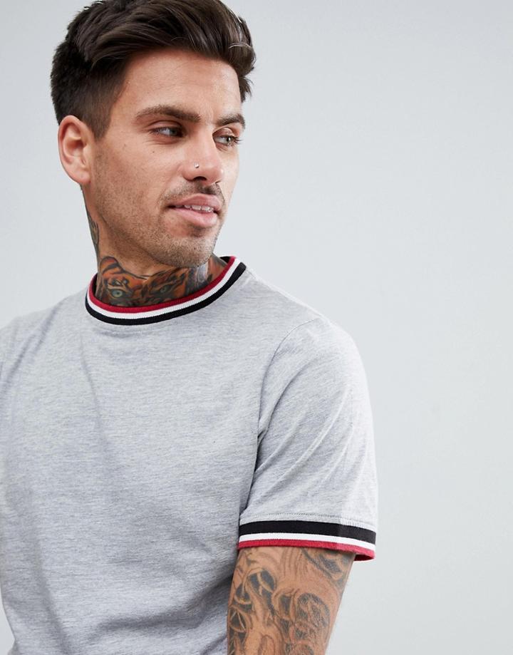 Another Influence Plain Ringer T-shirt - Gray