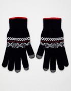 Glen Lossie Lambswool Fairisle Touchscreen Gloves - Navy