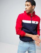 Fila Vintage Hooded Jacket With Panelling - Red