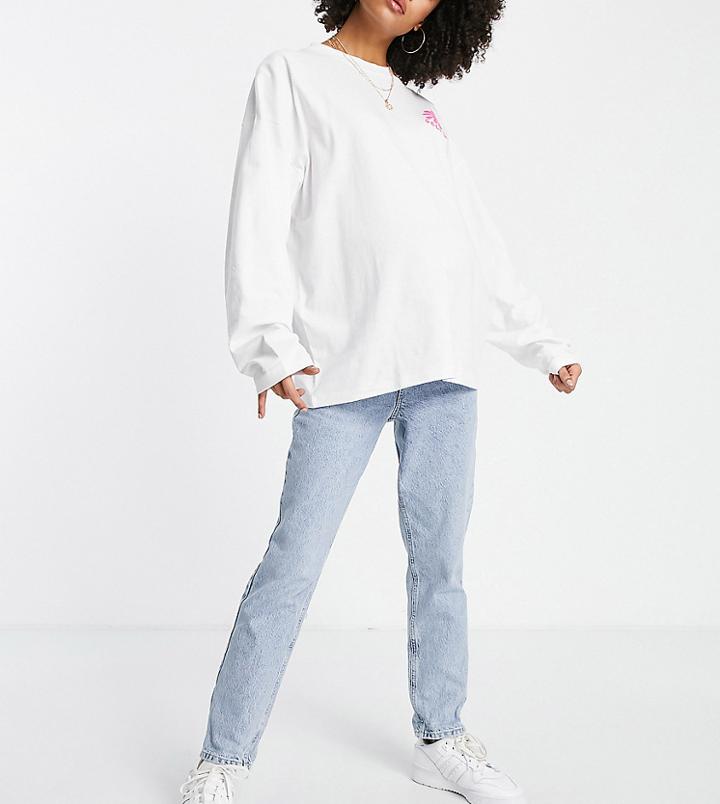 Topshop Maternity Mom Over Bump Jean In Bleach-blue