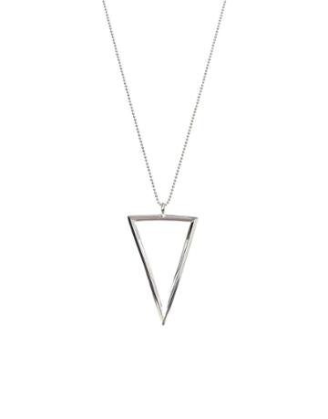 Fashionology Silver Plated Triangle Necklace