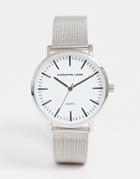 Christian Lars Ladies Silver Mesh Watch - Silver