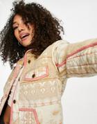Free People Fade Out Utility Quilted Jacket In Amber-multi