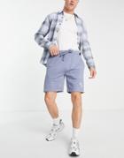 Fcuk Script Logo Shorts In Light Blue