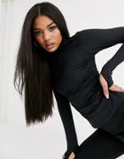 Asos 4505 Safiha Long Sleeve Slim Fit Top-green