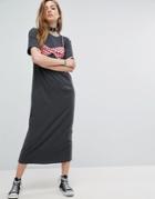 Asos Maxi T-shirt Dress With Bra Top - Gray