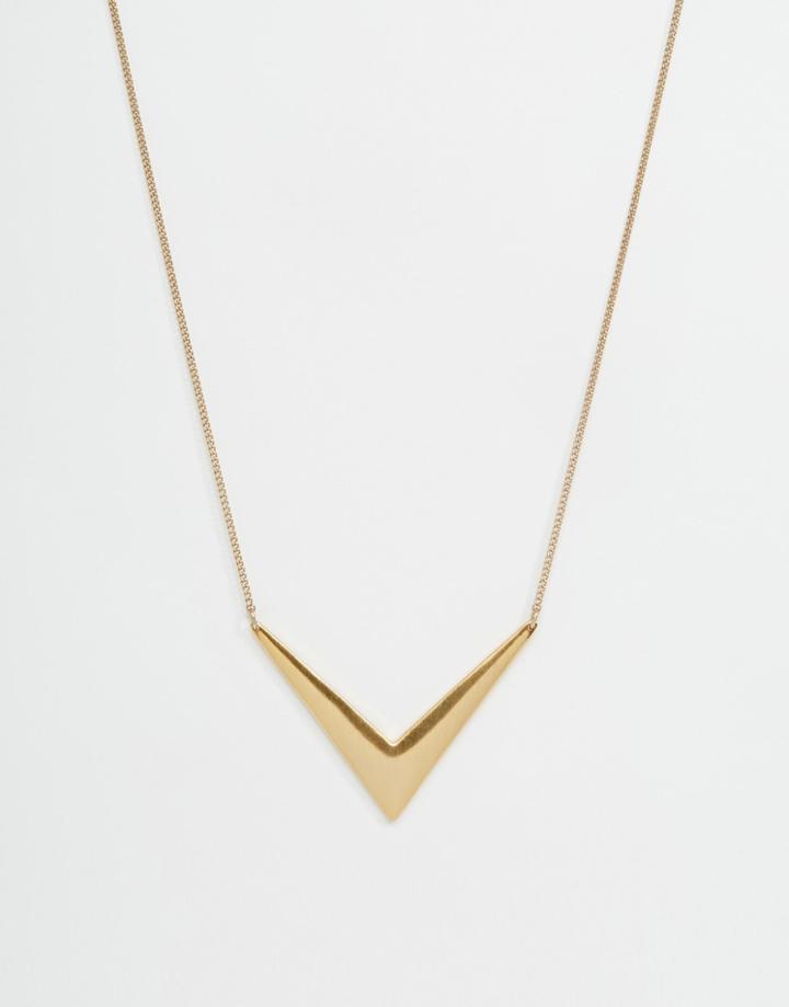Pilgrim Arrow Necklace - Gold