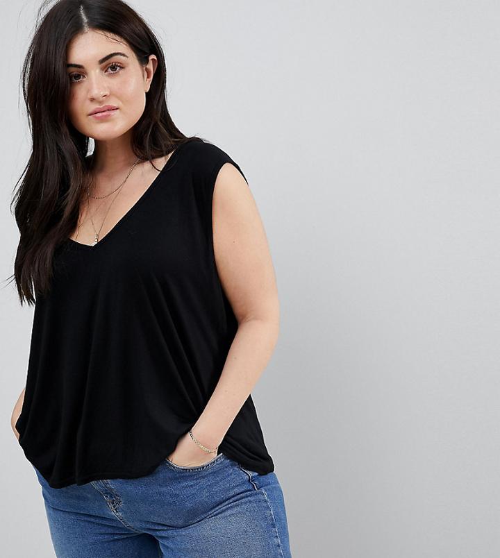 Boohoo Plus Tank Top - Black