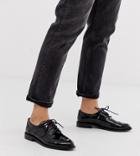 Asos Design More Flat Brogues In Black - Black