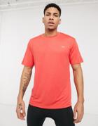 Asos 4505 Icon Relaxed Fit Training T-shirt With Quick Dry In Red