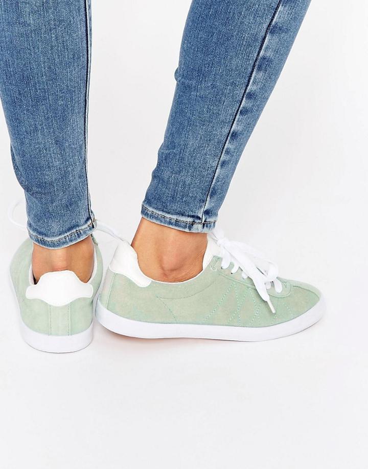 Blink Suede Lace Up Sneaker Sneakers - Mint