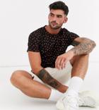 Jack & Jones Premium All Over Animal Print T-shirt In Black