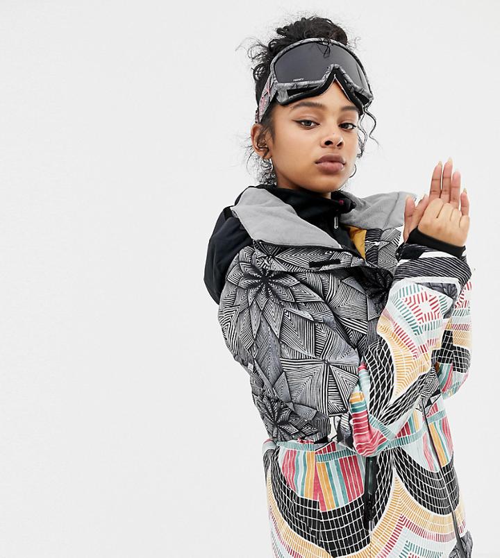 Roxy Frozen Flow Jacket In Multi Print - Multi