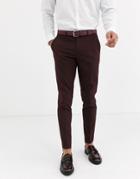 Rudie Plain Skinny Fit Suit Pants-red