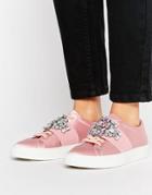 Asos Decode Embellished Sneakers - Pink