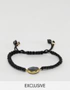 Designb Coin Woven Bracelet In Black - Black