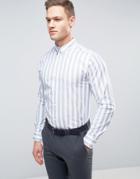 Selected Homme Slim Stripe Shirt - White
