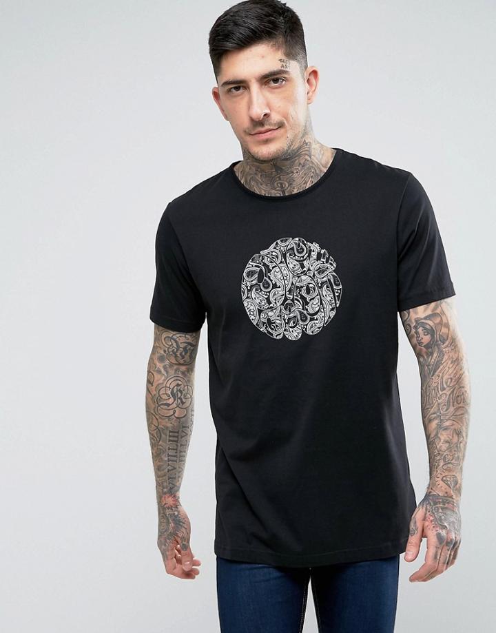 Pretty Green Thornley Logo T-shirt In Black - Black