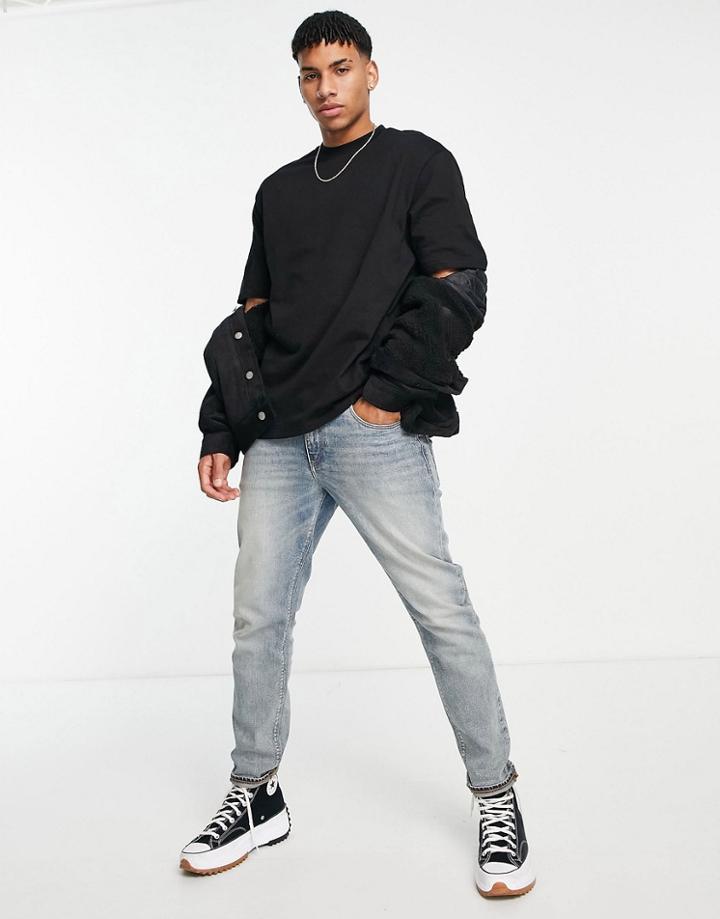 River Island Studio Short Sleeve Oversized T-shirt In Black