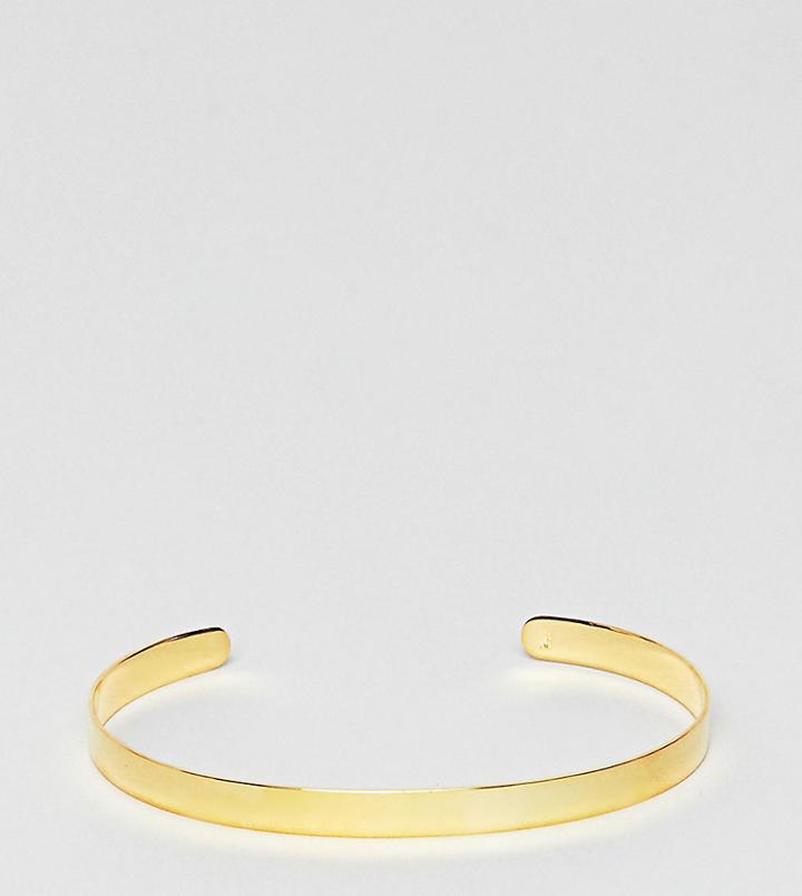 Designb Cuff In Sterling Silver With Gold Plating Exclusive To Asos - Gold