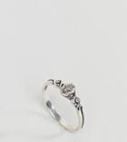 Asos Sterling Silver Vintage Style Icon Ring - Silver