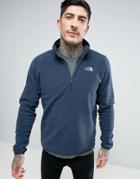 The North Face 100 Glacier Sweatshirt 1/4 Zip In Navy - Navy